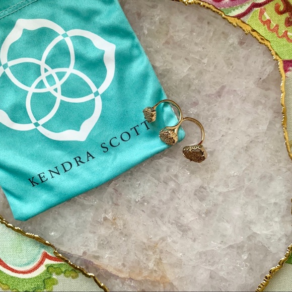 COPY  - KENDRA SCOTT NAOMI Rose Gold Drusy Double Ring M/L - Picture 4 of 7